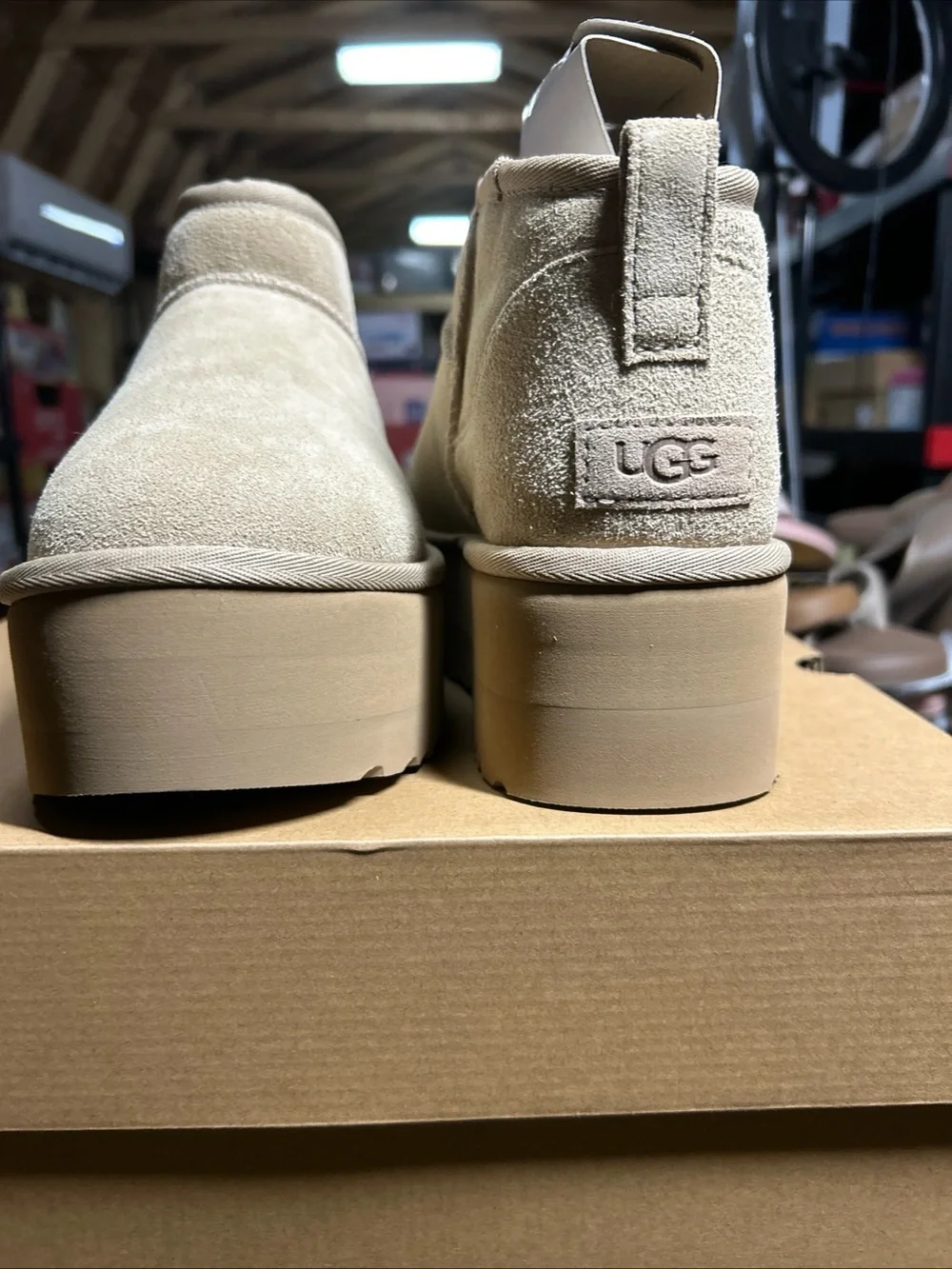 Women’s UGG Classic Ultra Mini Platform Sand Size 10